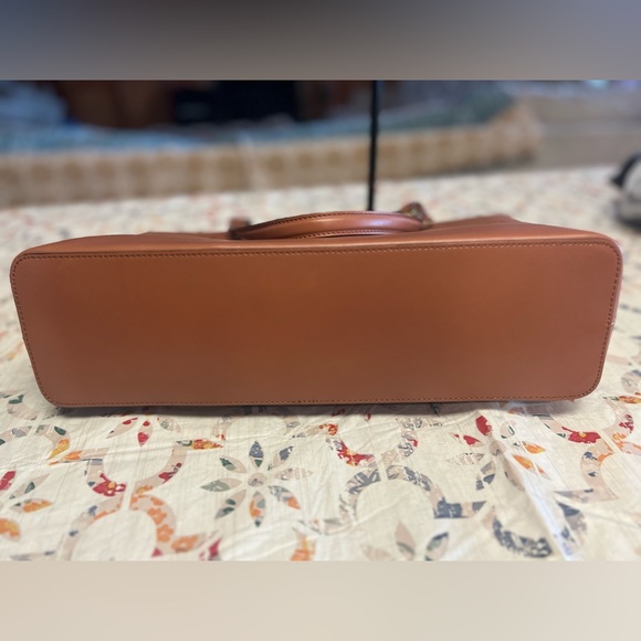 Bruno Magli Woven Embossed Italian Leather Tote. Sienna in color. NWT - Picture 7 of 8